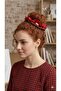 Betty Bands Red Lace Plaid Scrunchie Scrunchy – Voluminous Stylish Hair Tie for Daily and Special Use - 4