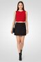 Women Quilted Mini Skirt, Dark Brown - 2