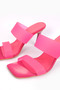 Sofia Women's Heeled Fuchsia Transparent Slippers A002-K1252 - 8