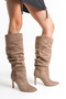 LOİS Women's High-Heeled Crinkled Boots A033-K2008 - 8
