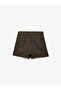 Regular Waist Belt Detailed Regular Fit Mini Short Skirt - 4