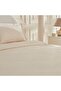 White Collection Vessa 120 Tel 100% Cotton Satin Double Duvet Cover Set Striped Beige - 3