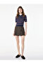 Regular Waist Belt Detailed Regular Fit Mini Short Skirt