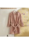 Karaca Home Young Lesley Seersucker Bathrobe 10-12 Years Old Powder