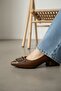 Scenic Brown Buckle (4cm) Pointed Toe Heeled Shoes - 5