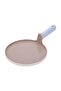 ,Crepe Pan26cm,Die cast aluminum non stick ceramic coating,(2 town beige in &cyan out) - 3