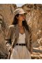Betty Bands Beige Baker Boy Cap Hat – Navy Blue Newsboy / Castro Style Women's Hat - 5