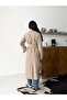 Women's Classic Pocketed Belted Trendy Midi Cream Trench Coat - 8