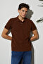 Men's Slim Fit Slim Fit Cotton Soft Texture Breathable Fabric Anti-Curling Collar Brown Polo Collar t - 8
