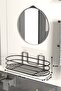 Bathroom Organizer Set of 2 Mirror and Organizer Adhesive Luxury Design Mirror Cosmetic Shelf - 6