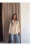 Women's Stone Color Shawl Detailed Lined Blazer - 3