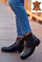 D400 Sole Included Full Fur Genuine Leather Men's Boots