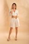 Muslin Buttoned Crop White Bnts-23028 - 2
