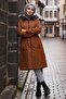 Mandes Tunnel Belted Coat 592 - Tan - 3