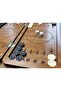 Mini Backgammon Travel Backgammon Pocket Backgammon 24x24 مع حقيبة جلدية مخصصة S