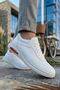 Leroi White Genuine Leather Lace-Up Men's Sports Shoes - 3
