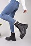D25Kb 1600 Black Genuine Leather Women's Boots - 2