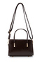 Gold Detail Fixed Strap Women's Crossbody Bag Siena Brown - 3