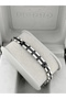 Silver and Black Steel Men's Bracelet Frj10123A-J 2 Year Warranty Gift Packed - 2