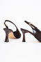 Women's Brown Satin Buckle Detail Stiletto - 4