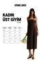 Rumi Women's Soft and Flexible Fabric Strapless Neckline Long Brown Dress - 6