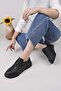 Comfo 100 Black Genuine Soft Leather Women's Sneakers - 2