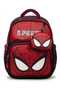 Kindergarten Bag Leather Printed Spider Theme Red-Black Nursery, Preschool Backpack with Wallet Gift - 2