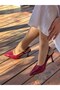 Burgundy Lace (Slow) Heeled Women's Stiletto - 4
