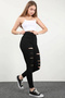 Ripped Black High Waist Skinny Fit Jean Lycra Pocketless Leggings Pants - 6