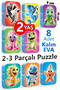 2-3 Piece Set of 8 Pieces 1-2 Year Old Baby Puzzle Sea Animals