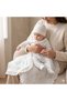Newborn Baby Boy Hospital Release Safari Set of Blanket Jumpsuits with Patterned Self-Gloves