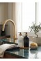 Modern Kitchen Countertop Soap Dispenser Set of 2 - Bamboo Detailed Hands & Dishes Liquid Soap Dispenser Set - Matte Glass/Ceramic Look - 2