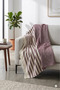Burgundy Knitted Patterned Fringed Single Milano Pique 170 X 220 cm - 2