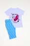 Oeko-Tex ®   100% Cotton Girls' Patterned Short Sleeve Capri Pants Pajama Set