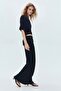 Draped fine-knit trousers - 2