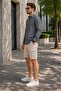 Striped Long Sleeve Men's Linen Shirt (Eg-1866) - 2