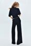 Draped fine-knit trousers - 4