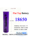 18650 Rechargeable Li-ion Battery 3.7V Flat Top True Capacity 1200mAh (2 Pack) - 2