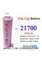 21700 Flat-Top Rechargeable Li-ion Battery 3.7V 4000mAh (4 Pack) - 2