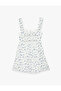 Tie-Neck Sleeveless Mini Floral Dress with Window Detail on the Back - 5