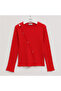 Girl's Long Sleeve Thin Sweatshirt - 32124 - Red - 2