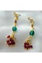 Handmade Bohemian Crystal Brass Apparatus Dangle Women's Earrings - 2