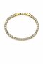 Women's Steel Square Cut Waterway Gold Bracelet
