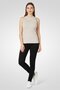 Women Crew Neck Sleeveless Ribbed Tank Top, Light Grey - 3