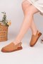 Lillow Suede Leather Gold Studded Adjustable Buckle Daily Comfortable Closed-Front Women's Sandals - 5