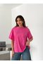Perforated Washed T-Shirt - Pink - 2