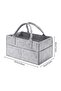 Baby Diaper Caddy Organizer with Compartments,Foldable Felt,Grey - 4