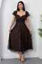 Strpalez Collar Beaded Midi Dress Ecr5826 - 6