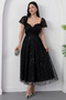 Strpalez Collar Beaded Midi Dress Ecr5826 - 4