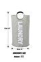 82L Large Collapsible Laundry Bag,Waterproof Oxford Cloth Laundry Basket with Handle,Grey - 3